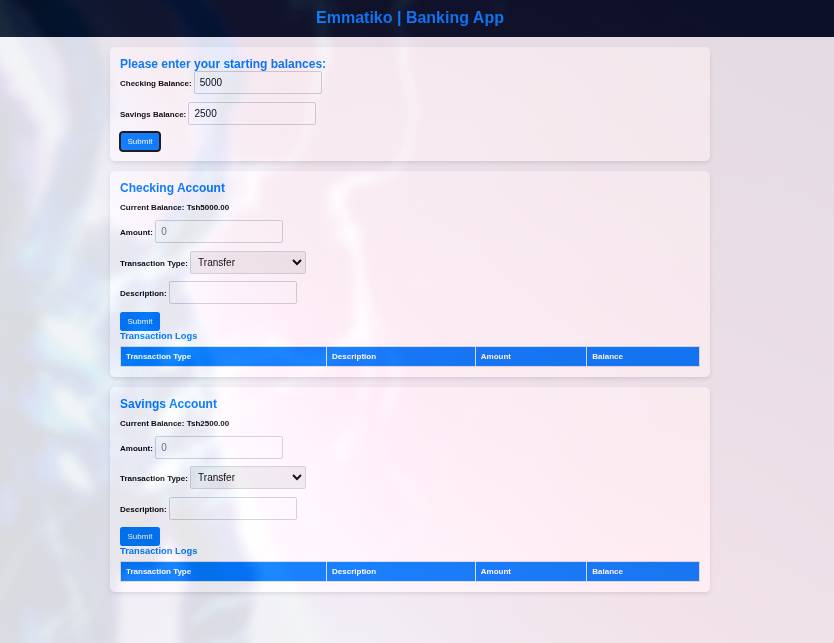 Minimal Banking App